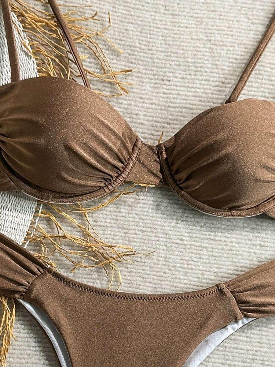 SHEIN DWUCZĘŚCIOWY STRÓJ KĄPIELOWY S09__L