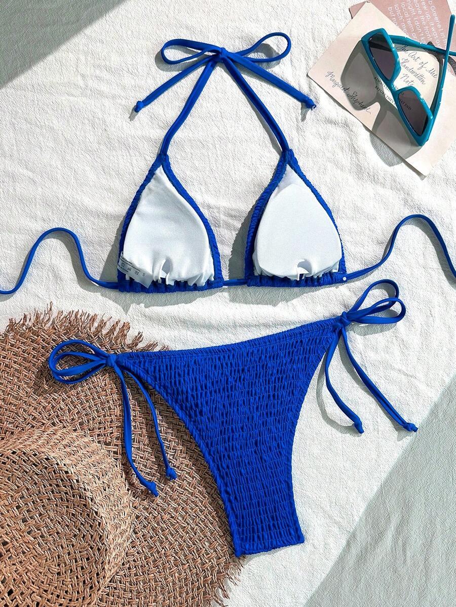 SWIM VCAY KOMPLET BIKINI MARSZCZENIE WIĄZANIE PK01__L
