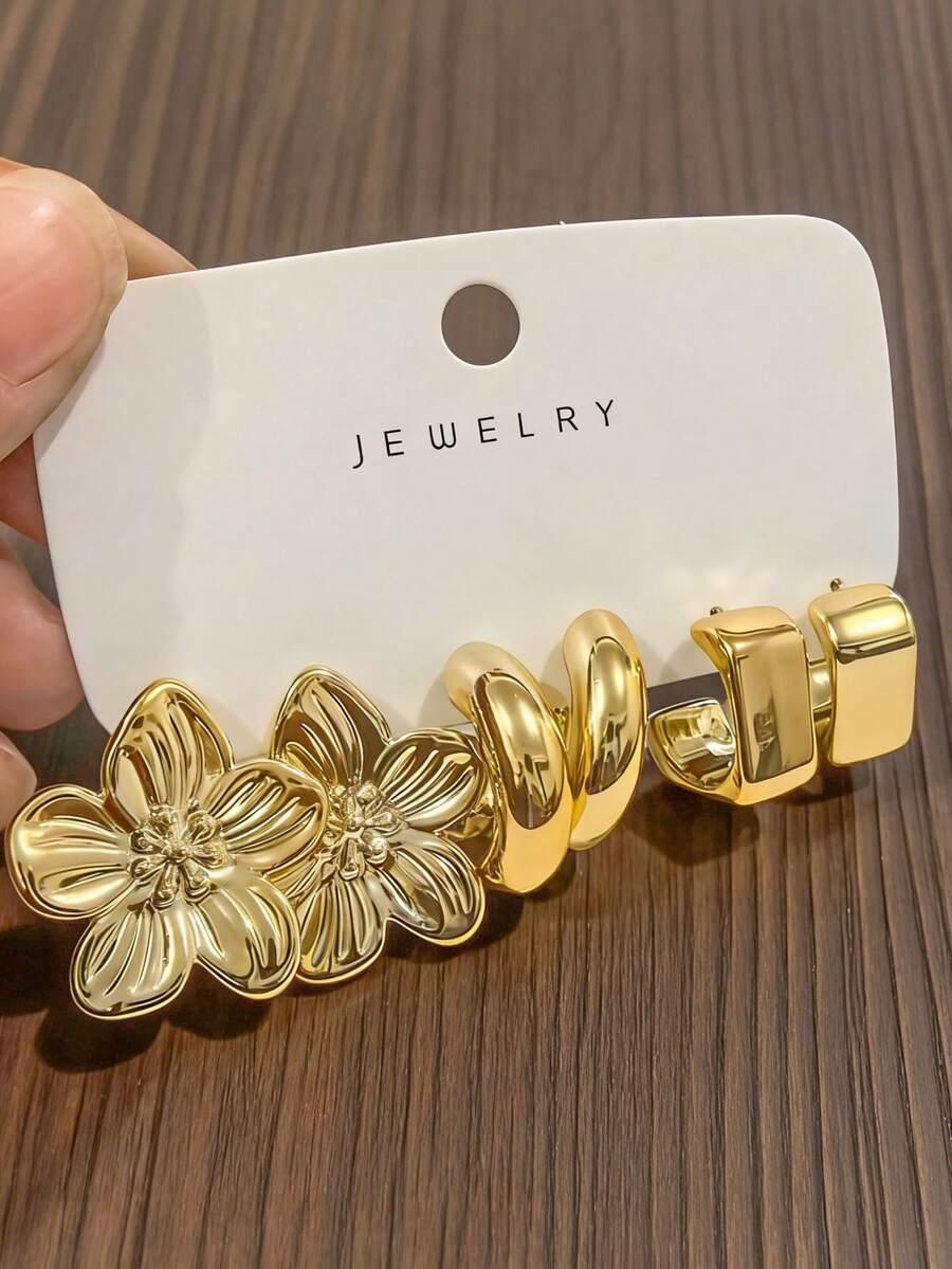 SHEIN ZŁOTE KOLCZYKI 18-PACK S07