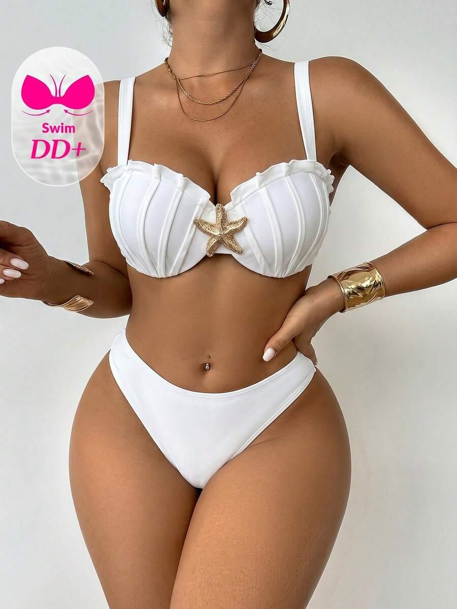 VOYASHAPE BIAŁY DWUCZĘŚCIOWY STRÓJ KĄPIELOWY S09__36DD/M