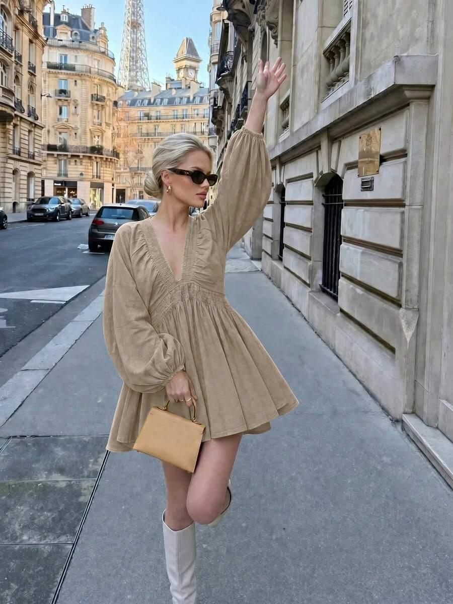 SHEIN ZIELONA MINI SUKIENKA S06__L