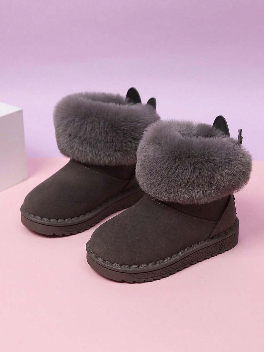 SHEIN SZARE ŚNIEGOWCE SZTUCZNE FUTRO W01__36