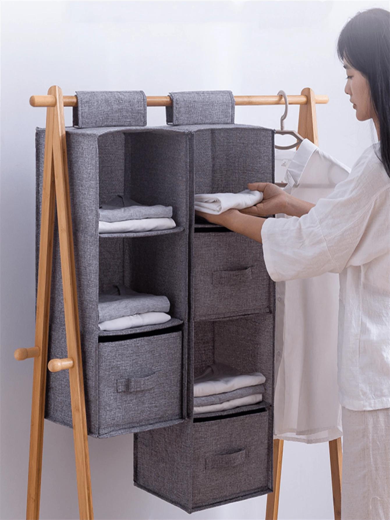 SHEIN SZARY WISZĄCY ORGANIZER S07__80X27X27