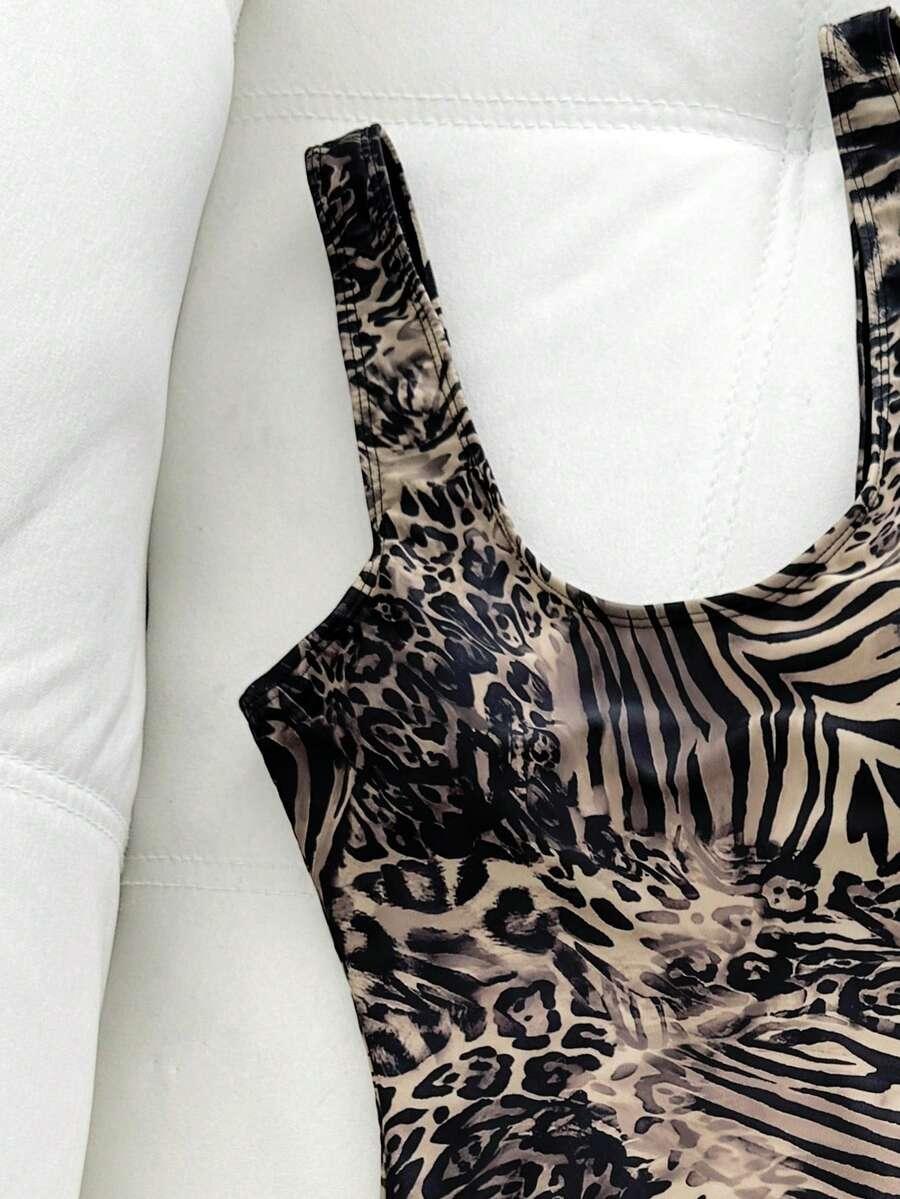 BONVOYETTE JEDNOCZĘŚCIOWY STRÓJ KĄPIELOWY ANIMAL PRINT S09__L