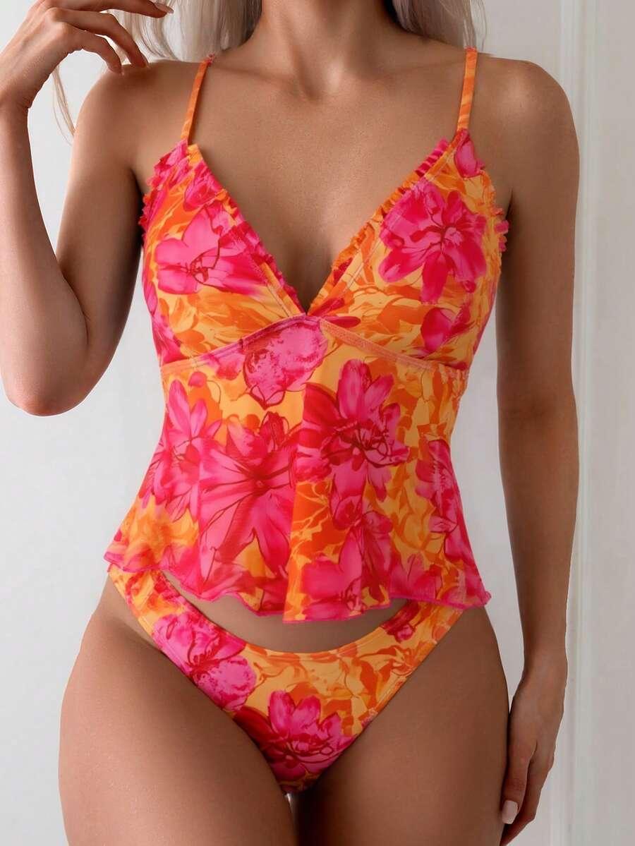 SHEIN DWUCZĘŚCIOWY STRÓJ KĄPIELOWY S09__M