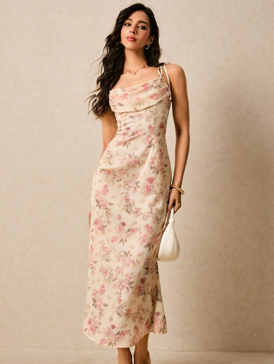 SHEIN SUKIENKA WZÓR KWIATY S06__M