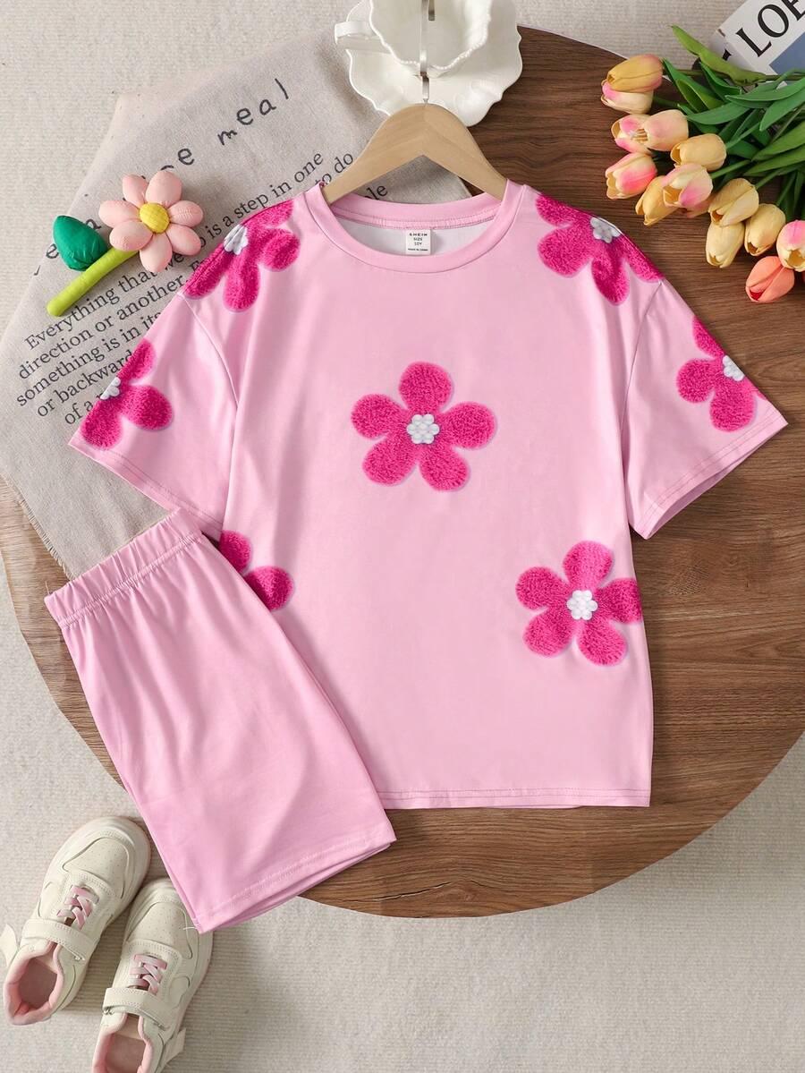 SHEIN KOMPLET T-SHIRT SPODENKI S09__146/152