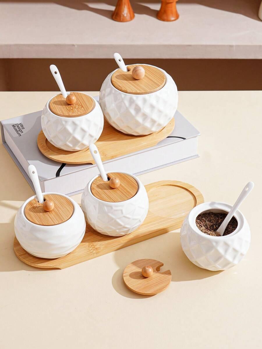 SHEIN ZESTAW KUCHENNYCH POJEMNIKÓW DO PRZECHOWYWANIA S07__10X10X28,5CM