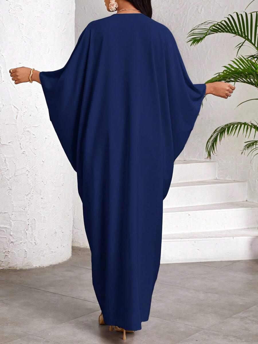 SHEIN GRANATOWA MAXI SUKIENKA S06__L