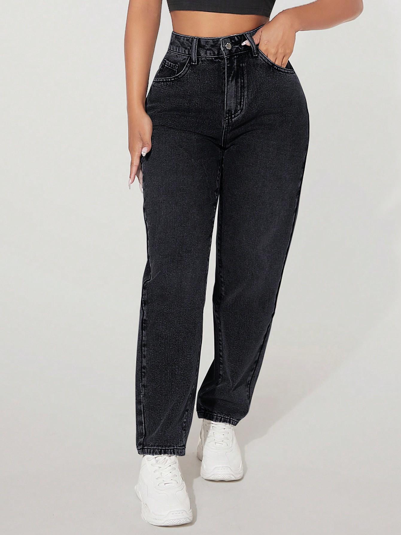EURMUSE CZARNE SPODNIE JEANS