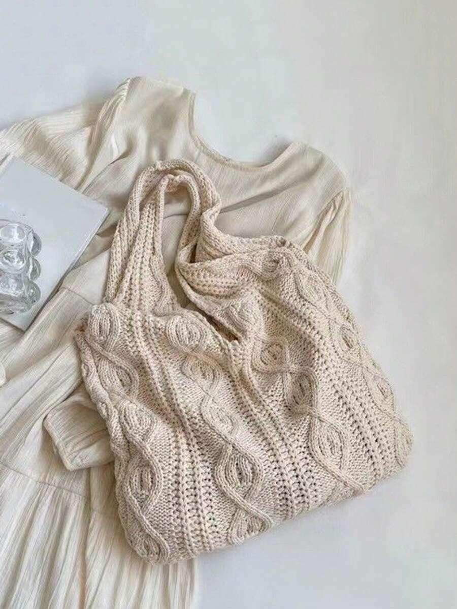 SHEIN KREMOWA TOREBKA NA RAMIĘ S07__30X30