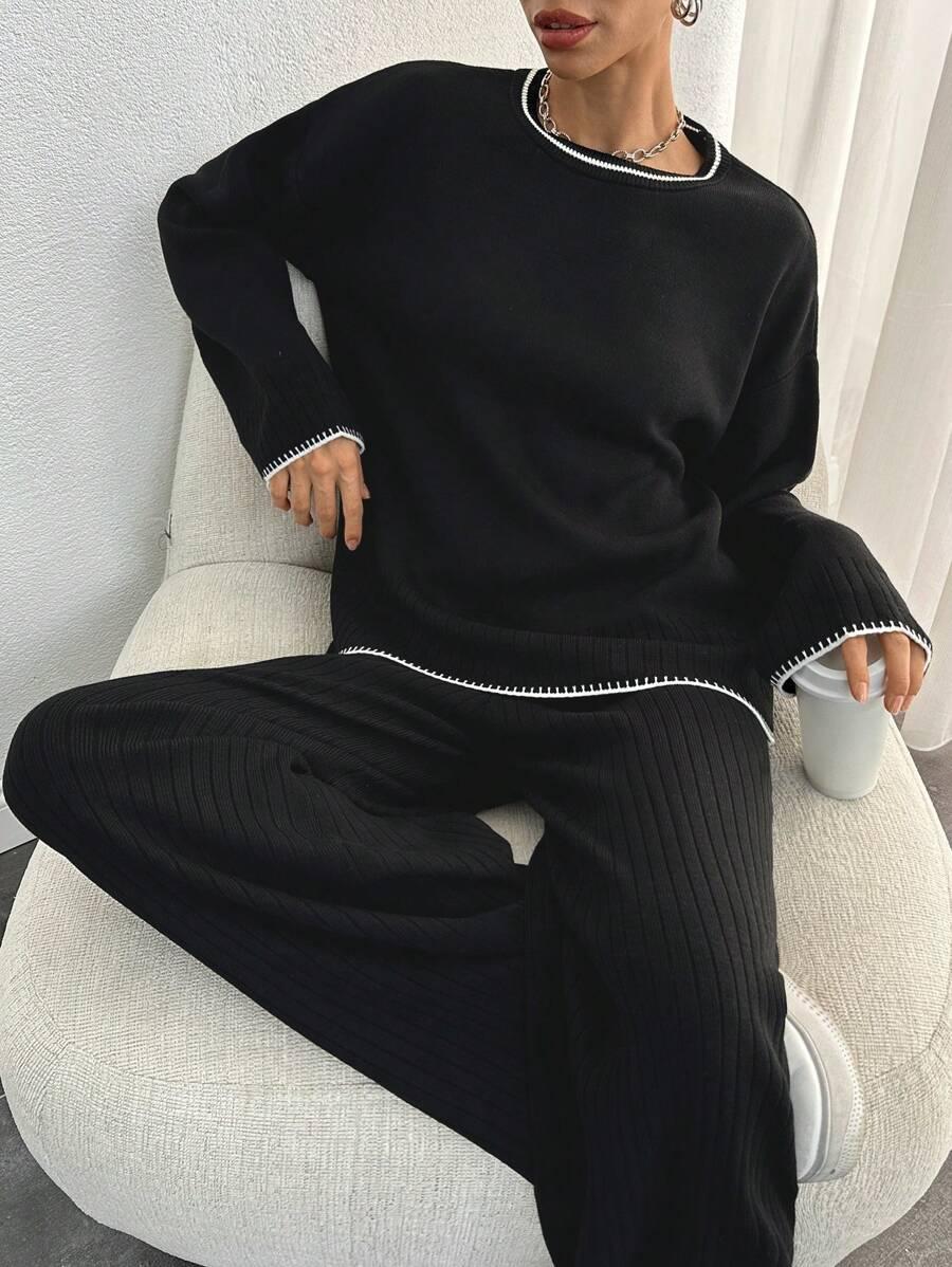 SHEIN SPODNIE SWETER KOMPLET S06__S