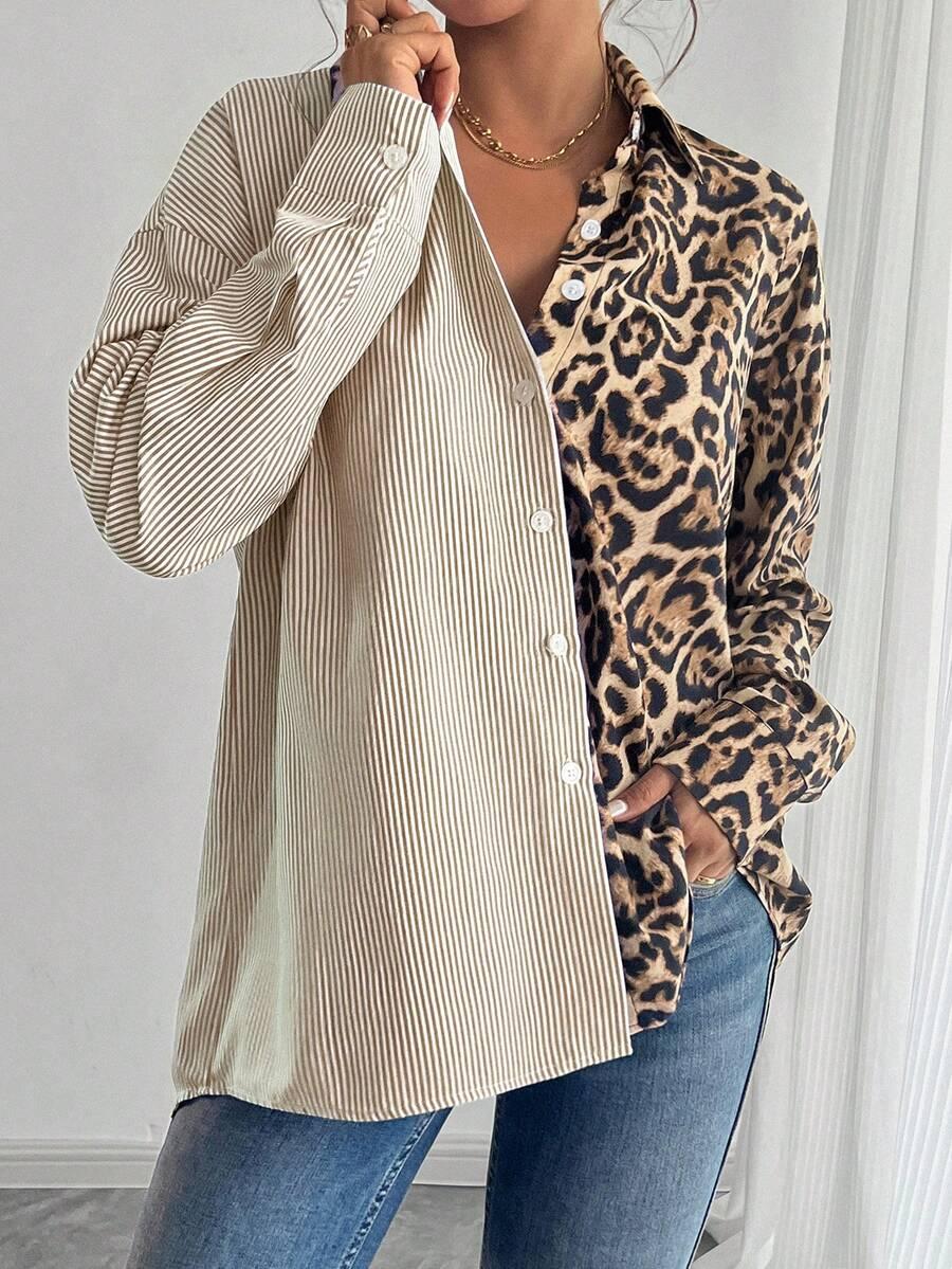 SHEIN KOSZULA DŁUGI RĘKAW WZÓR S06__L