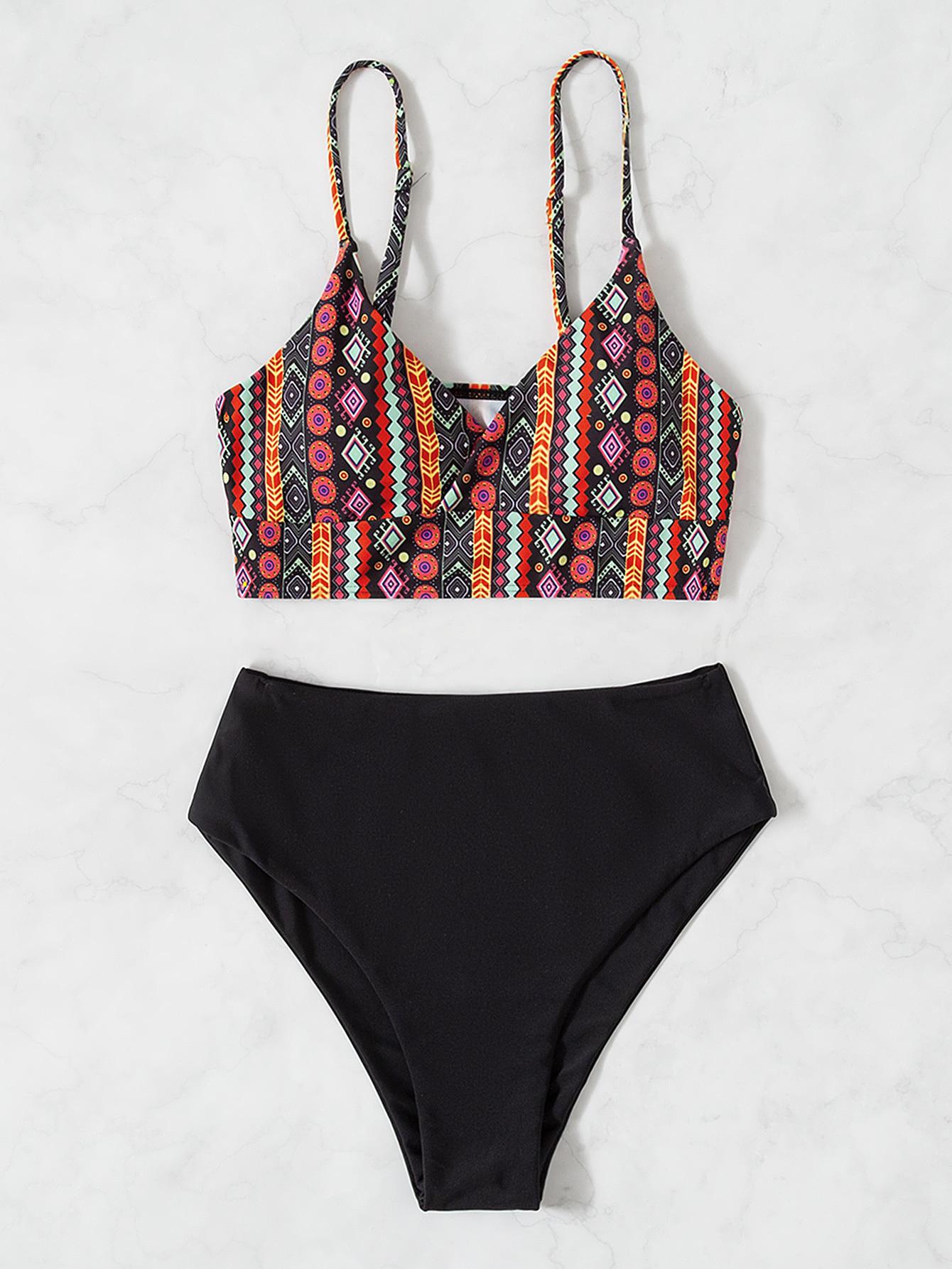 SHEIN DWUCZĘŚCIOWY STRÓJ KĄPIELOWY S09__L
