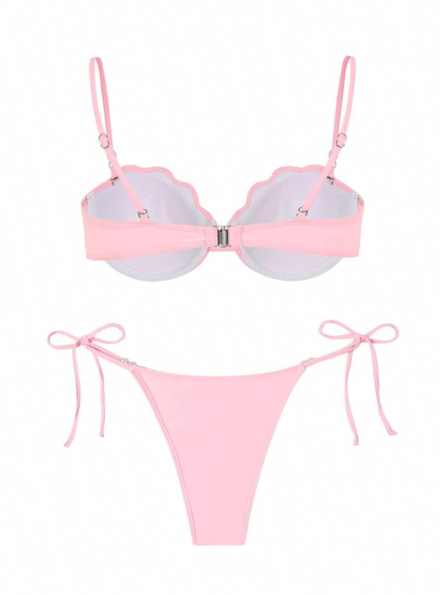 SHEIN RÓŻOWY STRÓJ KĄPIELOWY DWUCZĘŚCIOWY S09__S