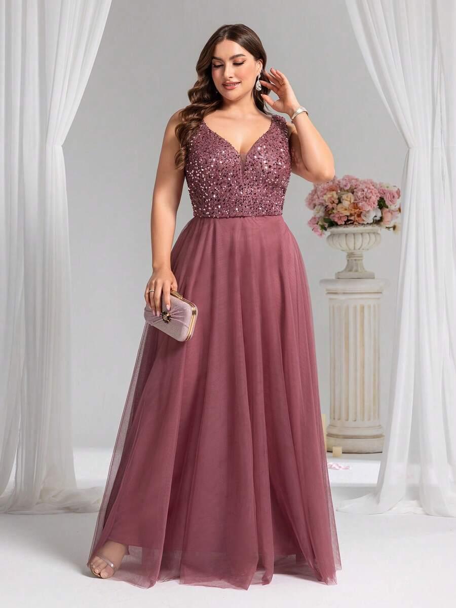 SHEIN RÓŻOWA MAXI SUKIENKA S06__52