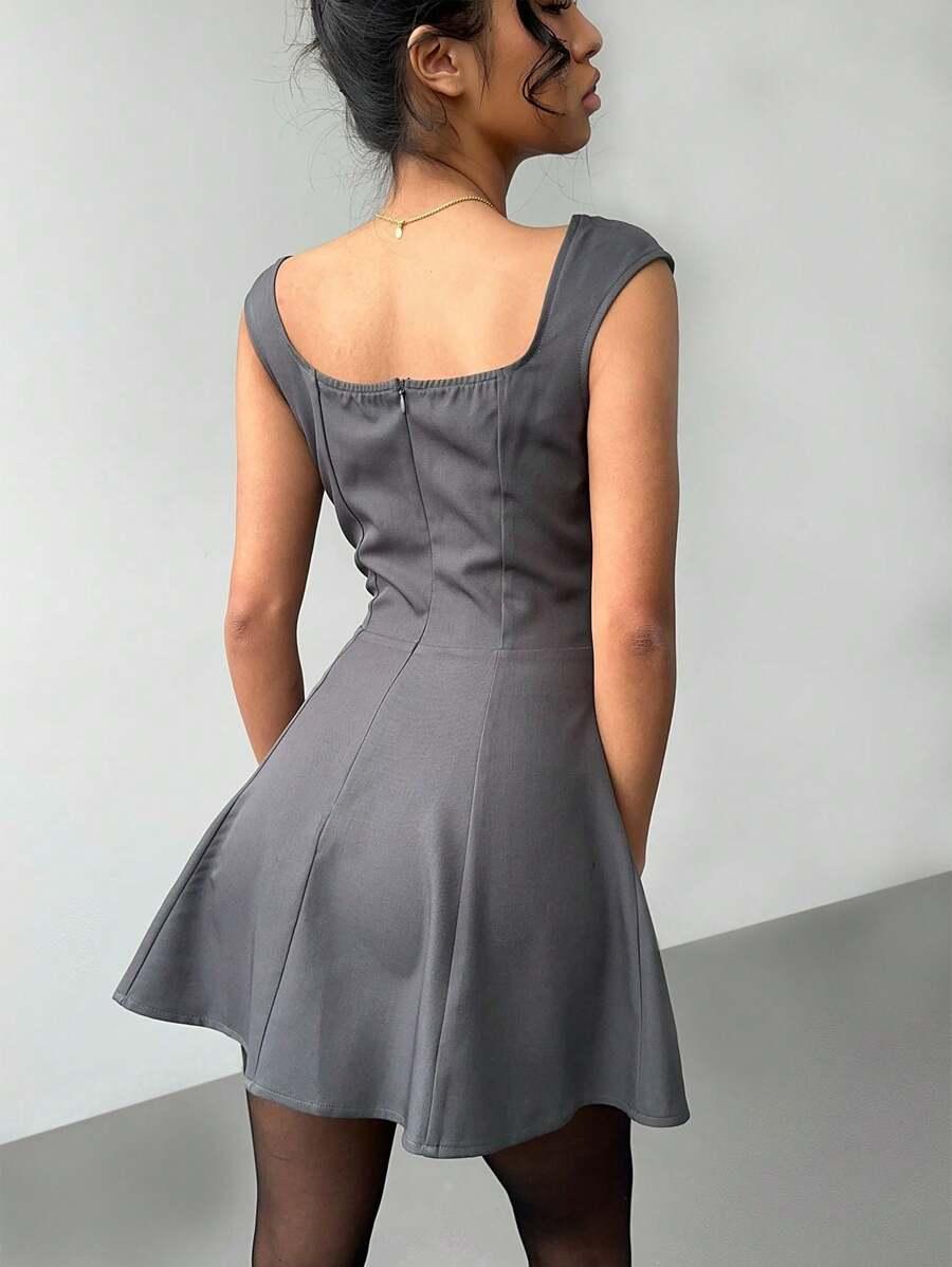 SHEIN SZARA MINI SUKIENKA S06__L