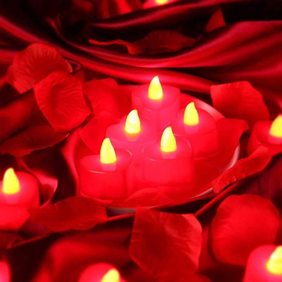 SHEIN ŚWIECZKI LED SERCA 24SZT. S07__3,5X2