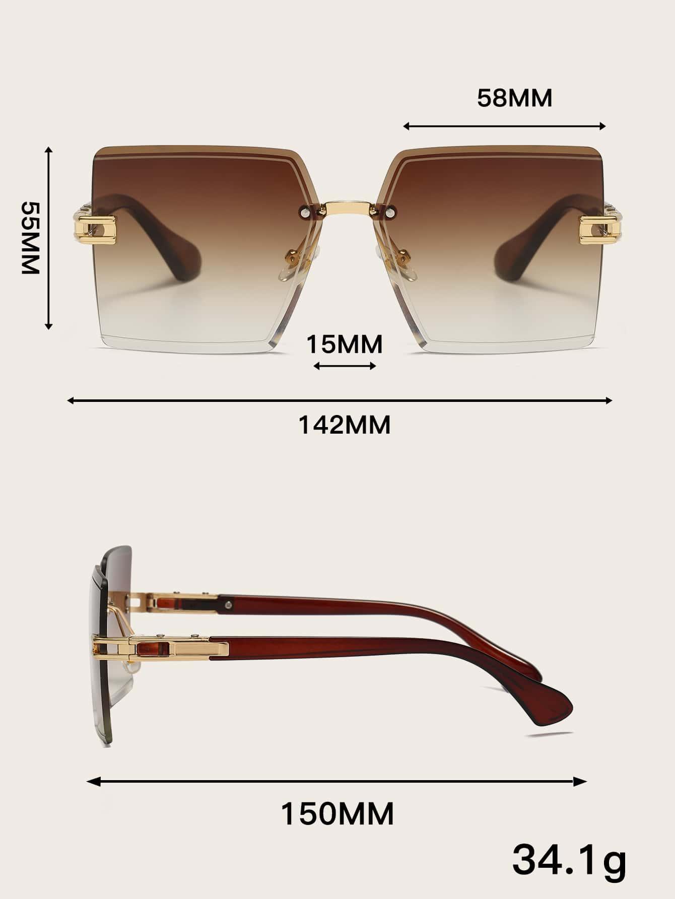 SHEIN BRĄZOWE OKULARY PRZECIWSŁONECZNE S07