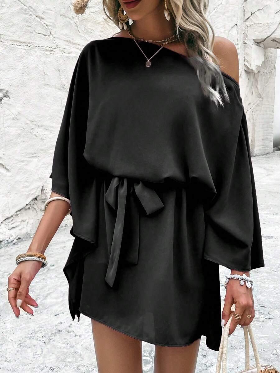 SHEIN CZARNA MINI SUKIENKA S06__M