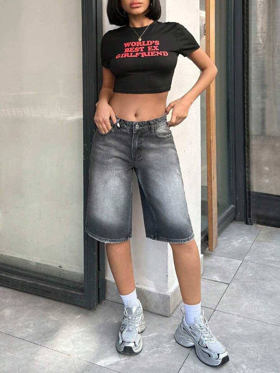 EURMUSE KRÓTKIE SPODENKI JEANS S09__L