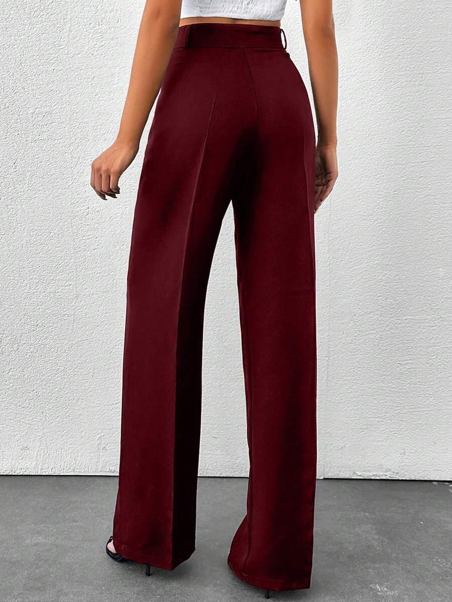 SHEIN SZARE SPODNIE WYSOKI STAN KIESZENIE S06__M