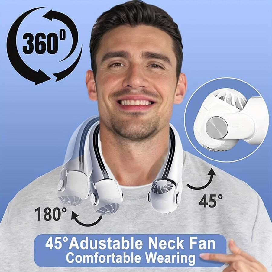SHEIN BIAŁY WENTYLATOR NA SZYJE S07