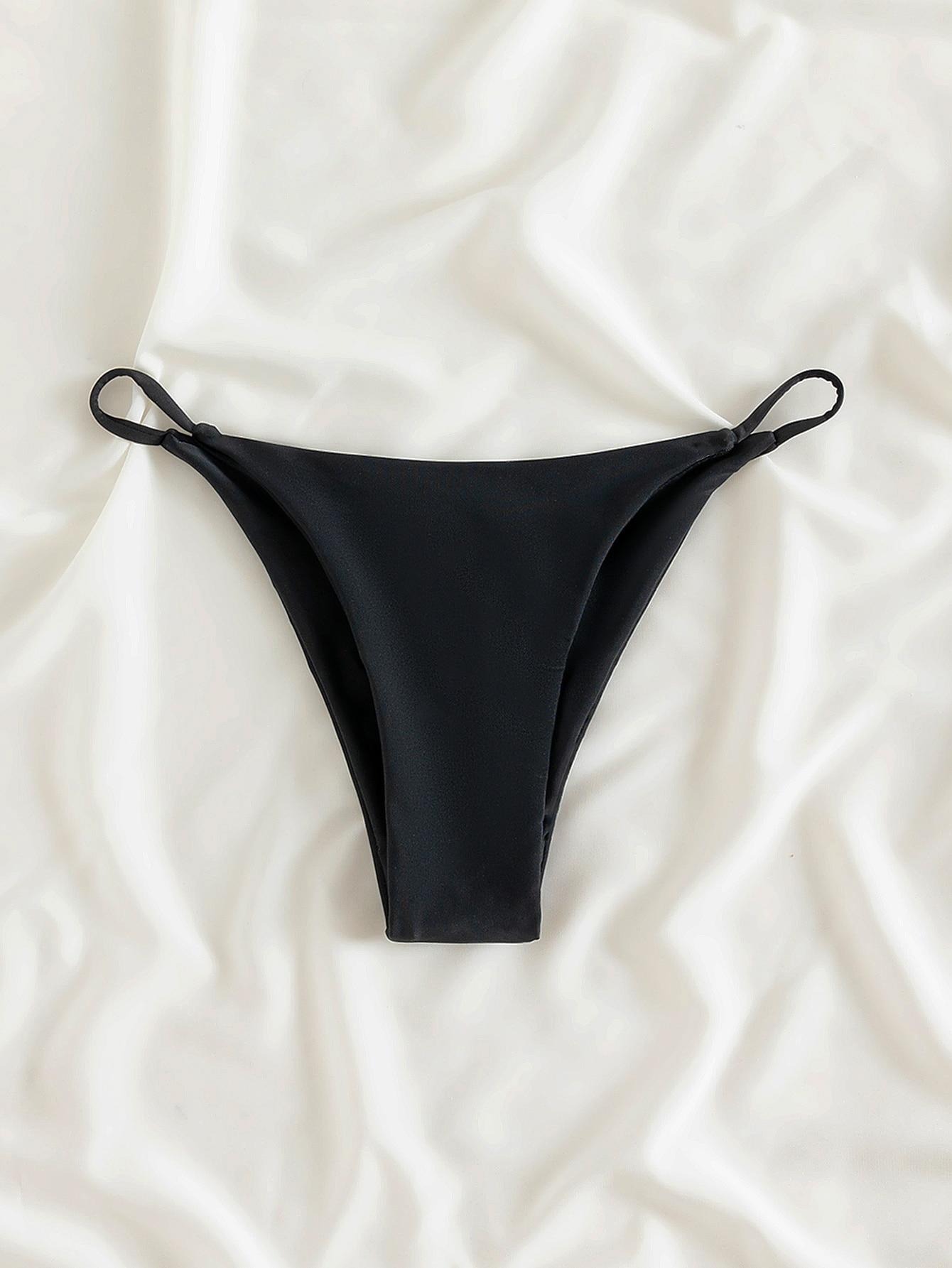 SHEIN CZARNE BIKINI DÓŁ S09__S