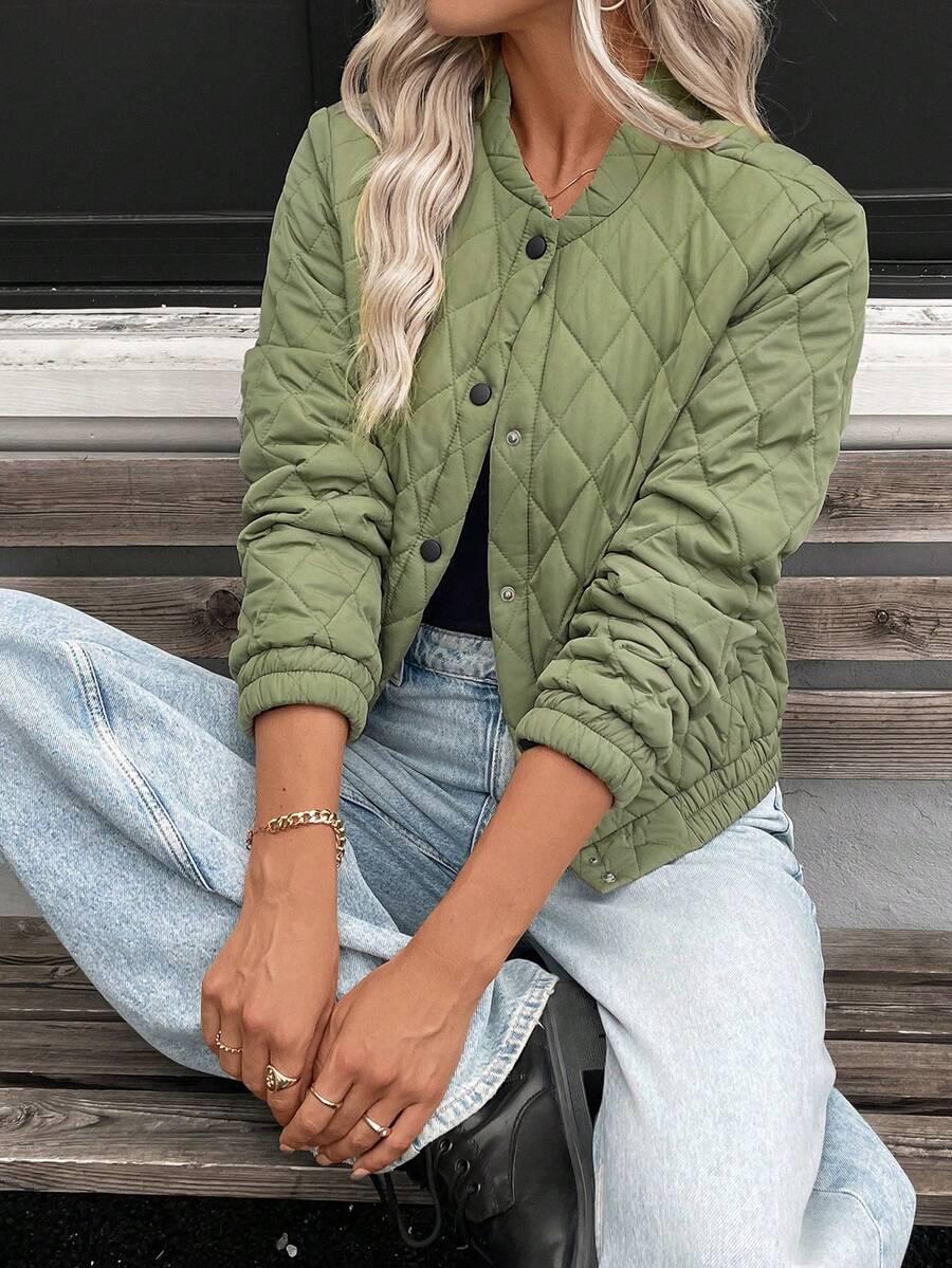 SHEIN ZIELONA PIKOWANA KURTKA W01__S