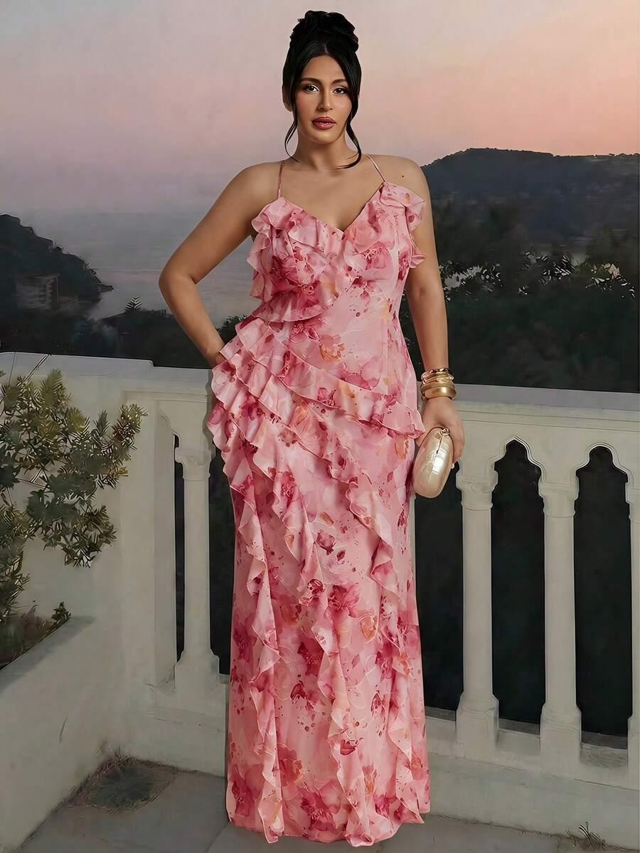 SHEIN SUKIENKA NA RAMIĄCZKACH W KWIATY S06__46
