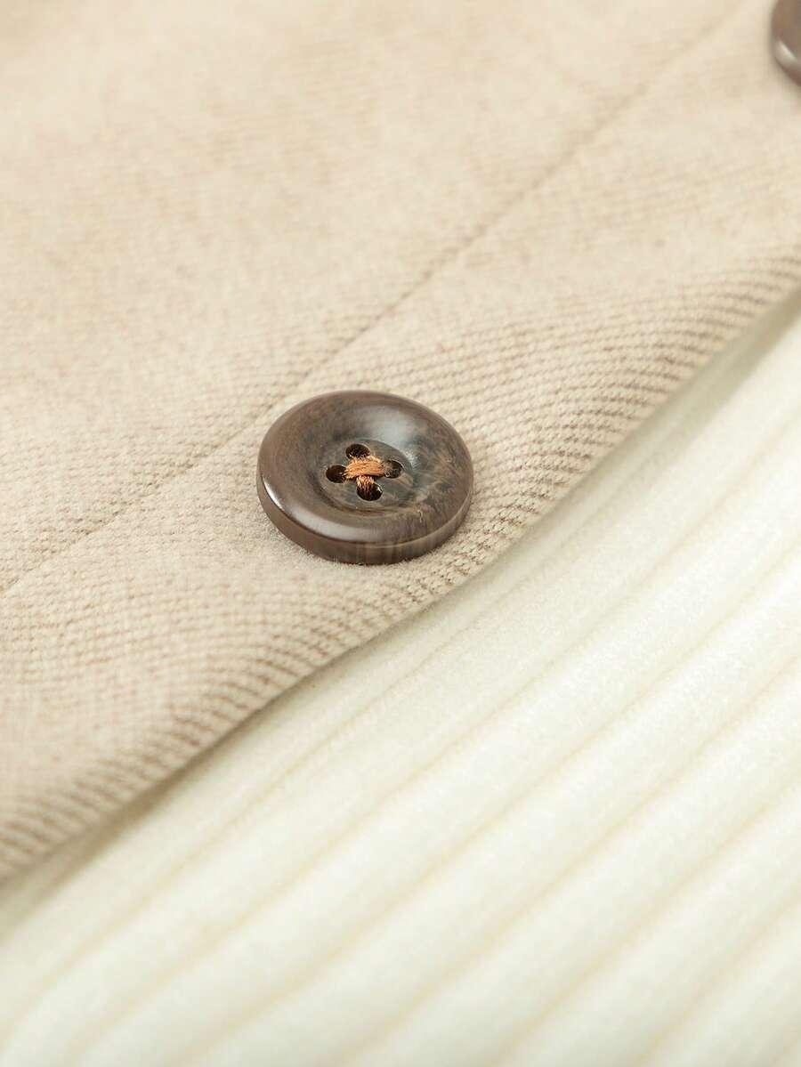 SHEIN BEŻOWY KOMPLET SPODNIE KOSZULA S06__80-86