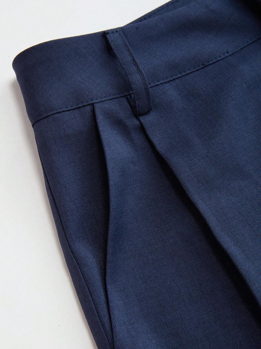 SHEIN GRANATOWE SPODNIE KIESZENIE S06__M