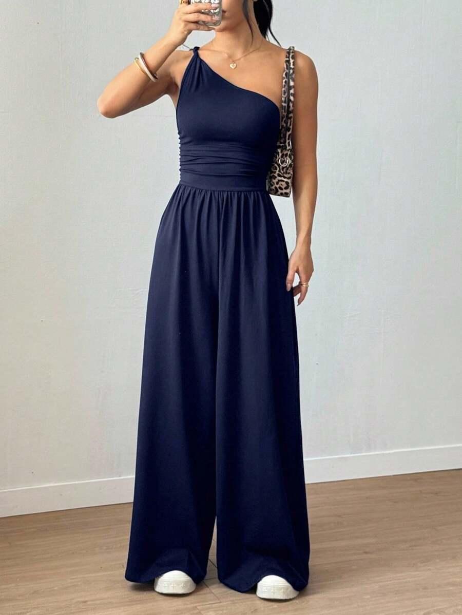 SHEIN GRANATOWY KOMBINEZON CASUAL S06__L