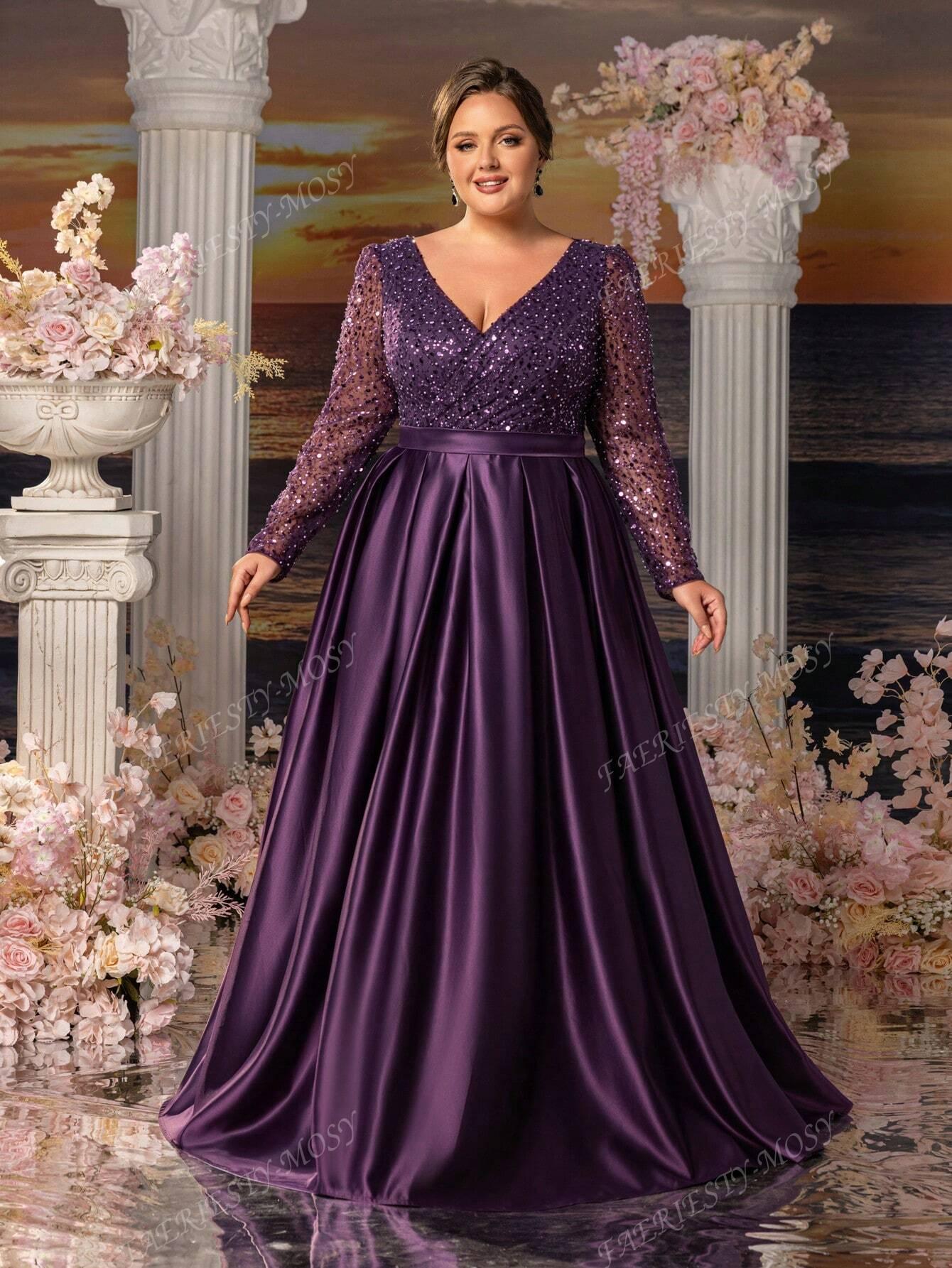 SHEIN FIOLETOWA MAXI SUKIENKA SIATECZKA S06__XXL