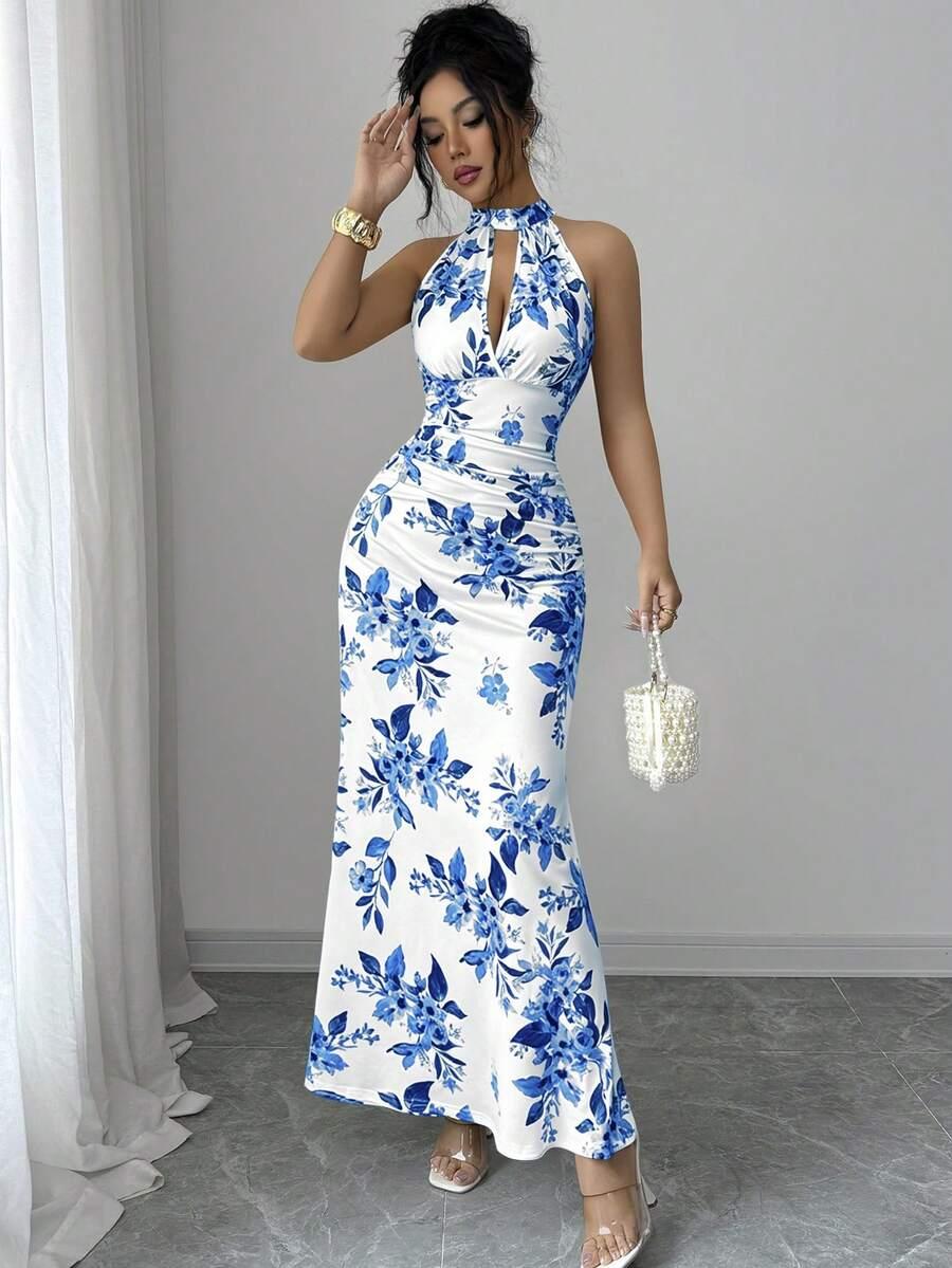 SHEIN SUKIENKA WZÓR KWIATY S06__L