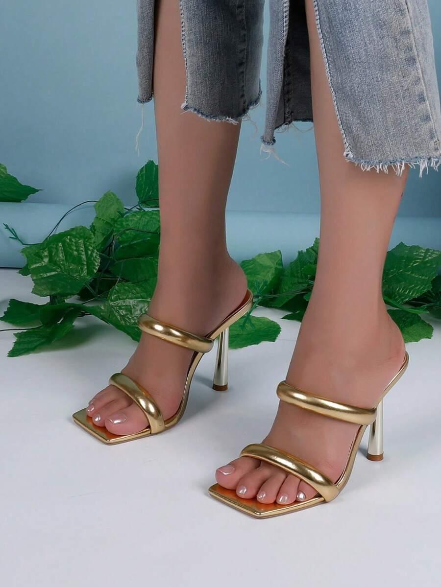 SHEIN ZŁOTE KLAPKI OBCAS S06__40