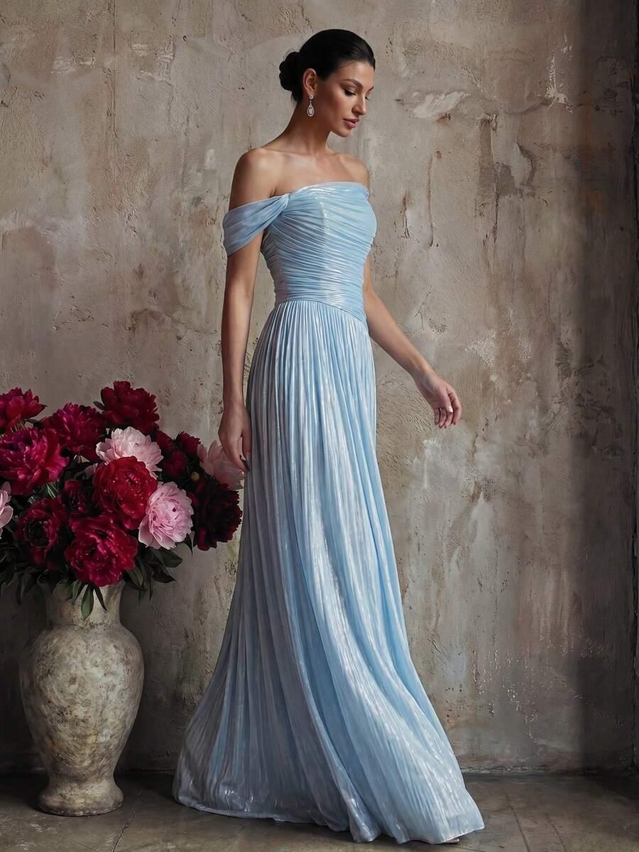 SHEIN NIEBIESKA MAXI SUKIENKA S06__M