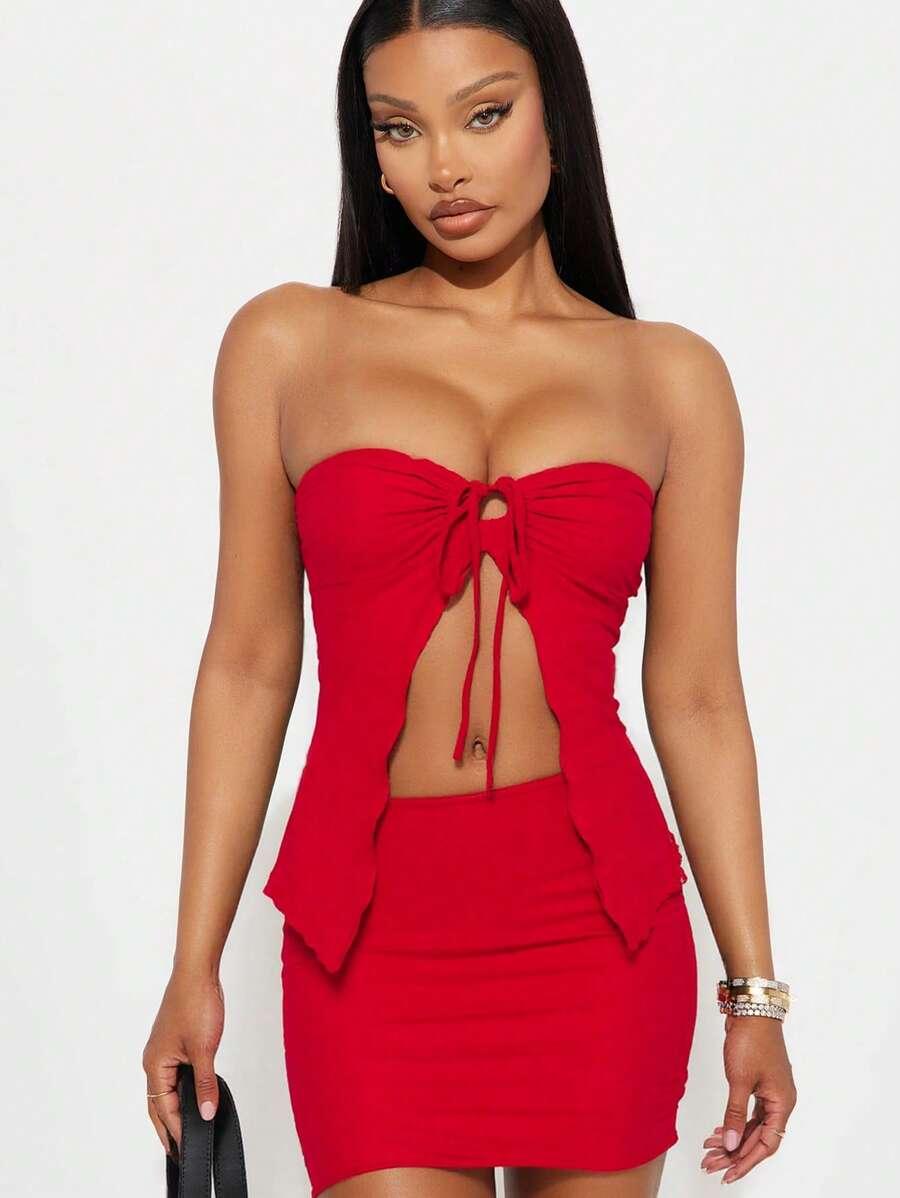 SHEIN SPÓDNICA TOP KOMPLET S06__S