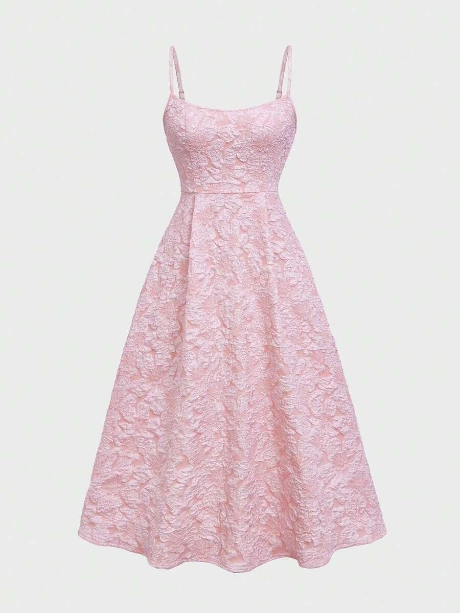 SHEIN RÓŻOWA MIDI SUKIENKA S06__XL