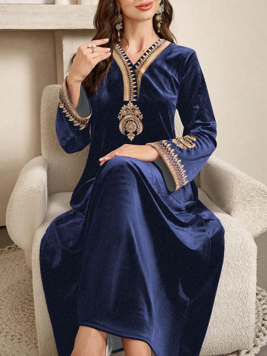 SHEIN GRANATOWA MAXI SUKIENKA