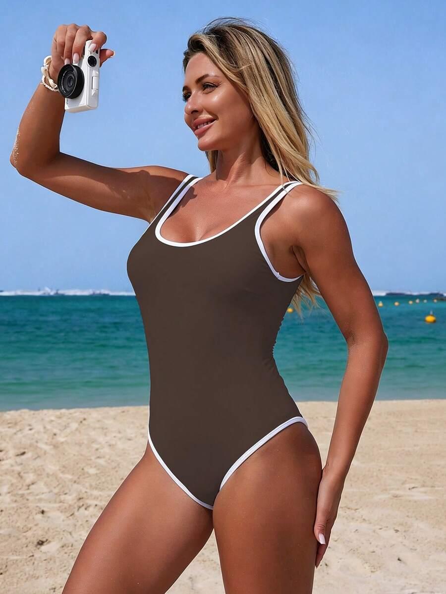 SHEIN JEDNOCZĘŚCIOWY STRÓJ KĄPIELOWY S09__L