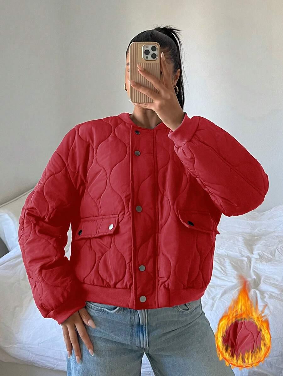 SHEIN RÓŻOWA PIKOWANA KURTKA W01__M