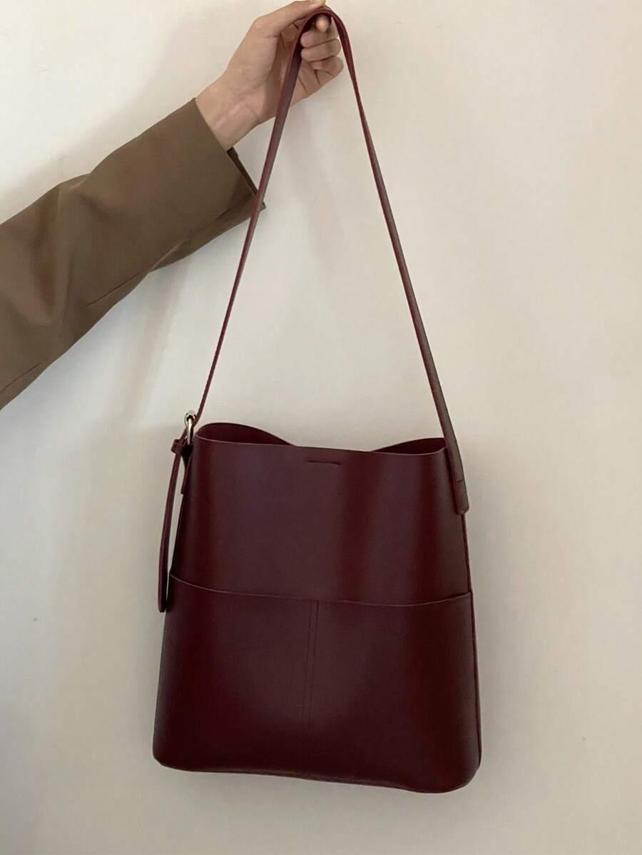 SHEIN BORDOWA TOREBKA IMITACJA SKÓRY S07__34,5X11,5X32