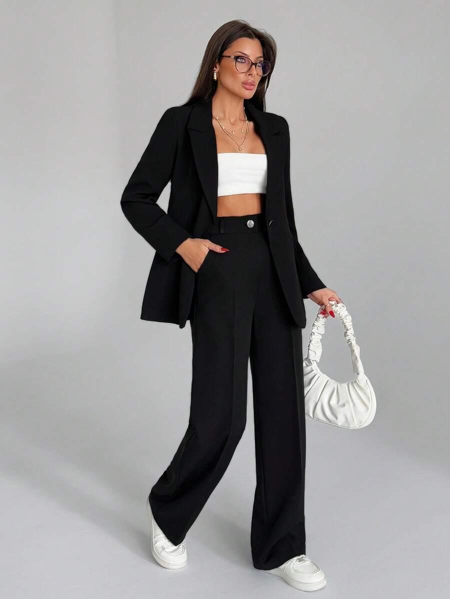 SHEIN MARYNARKA SPODNIE KOMPLET S06__XL