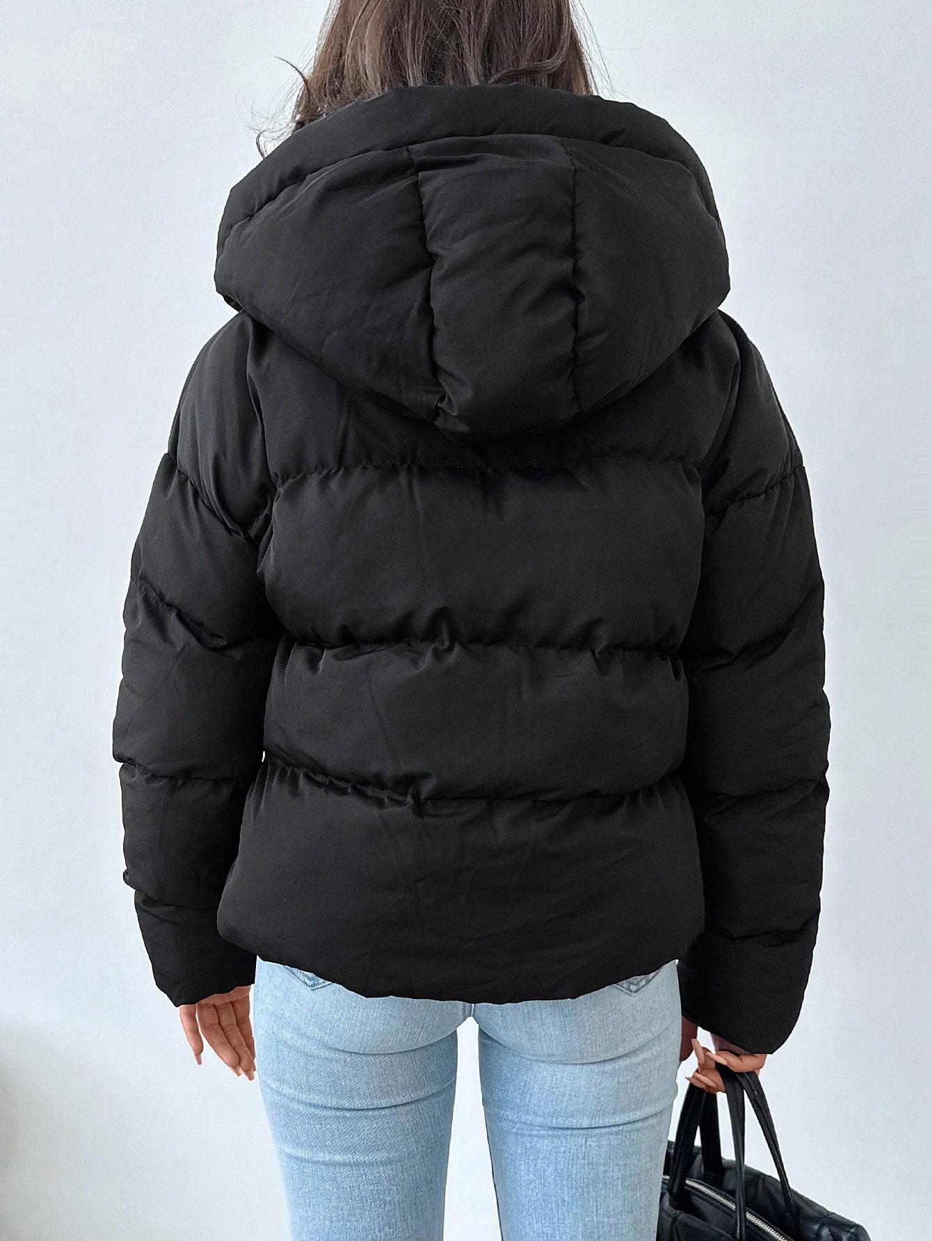 SHEIN CZARNA PIKOWANA KURTKA W01__L