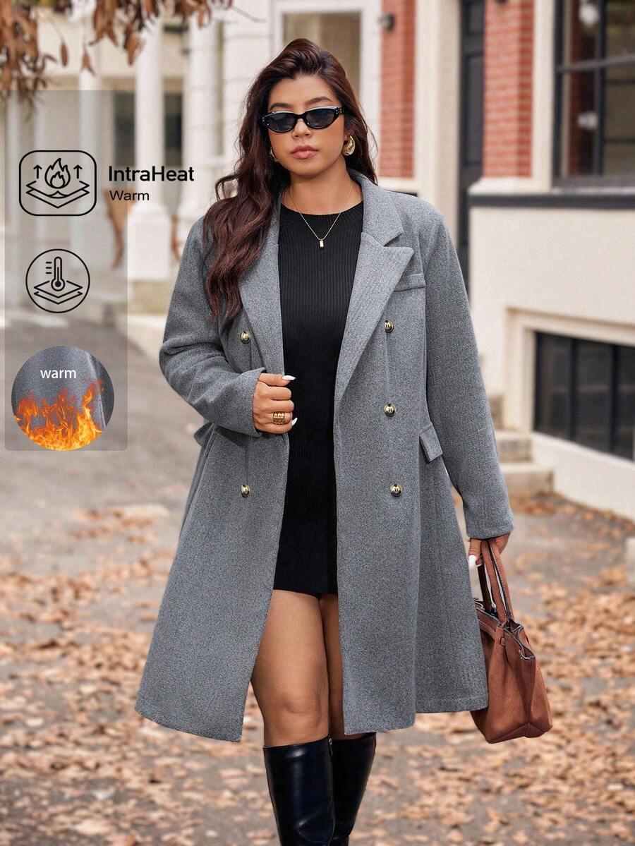 SHEIN SZARY KLASYCZNY PŁASZCZ W01__52