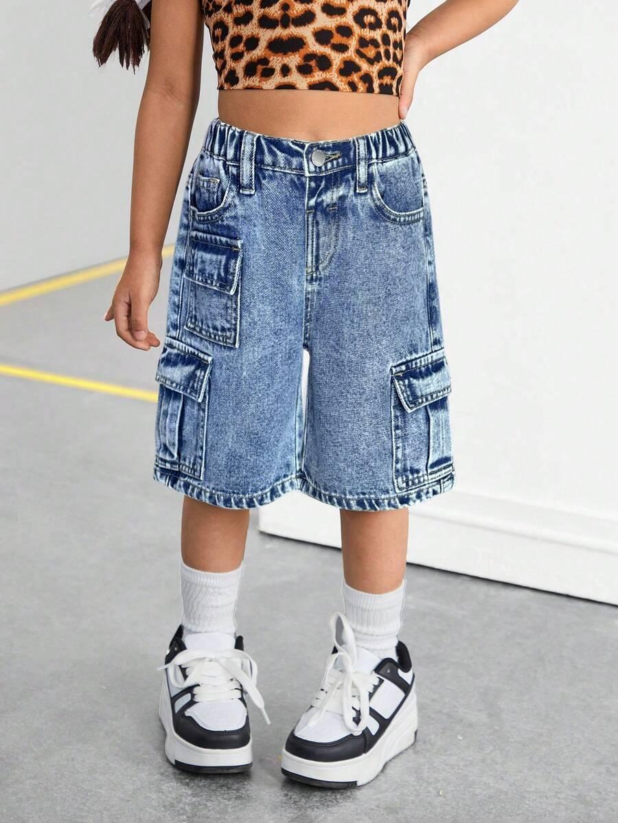 SHEIN NIEBIESKIE SPODENKI JEANS S06__110/116