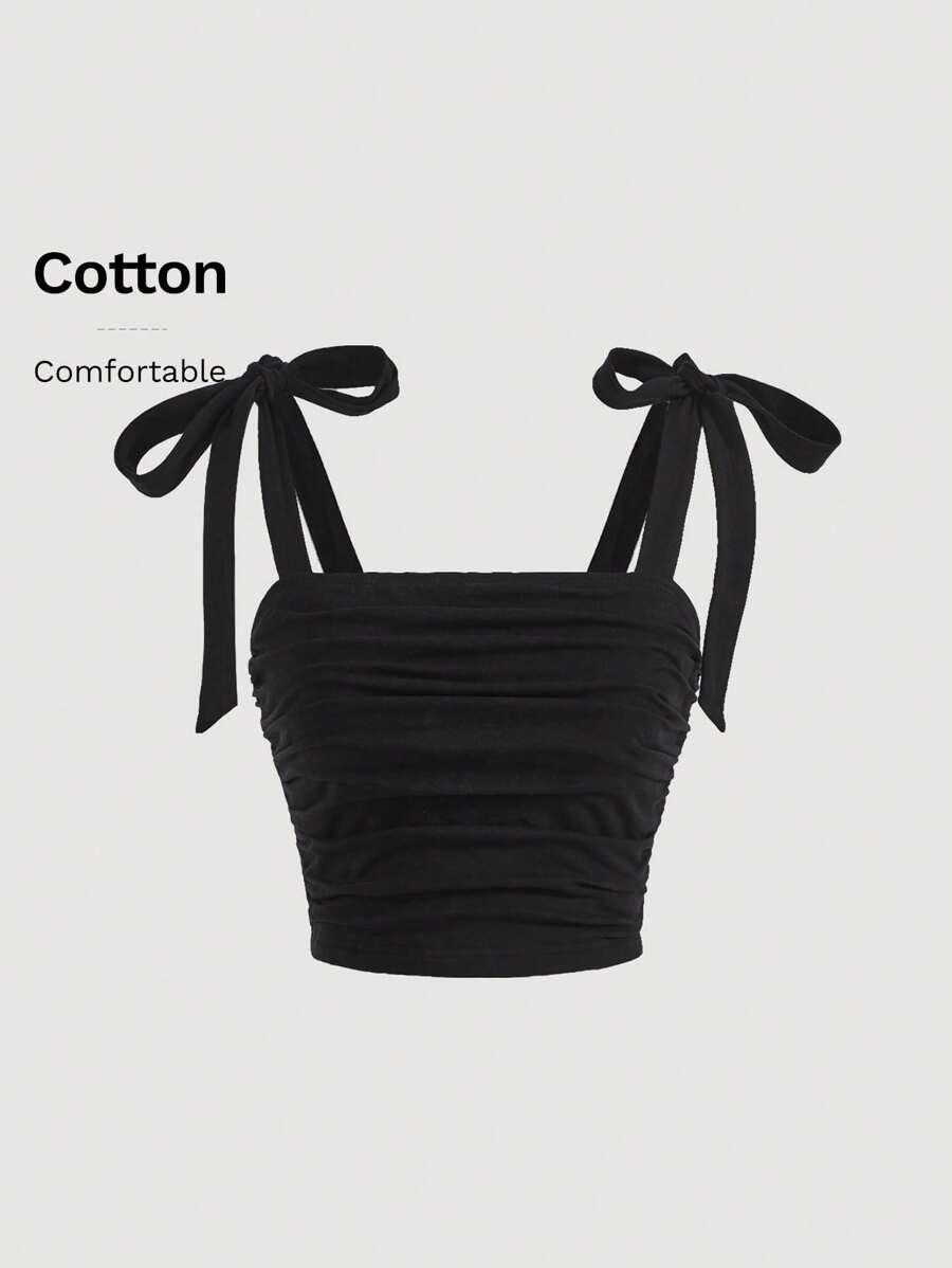 SHEIN CZARNY TOP RAMIĄCZKA S09__M