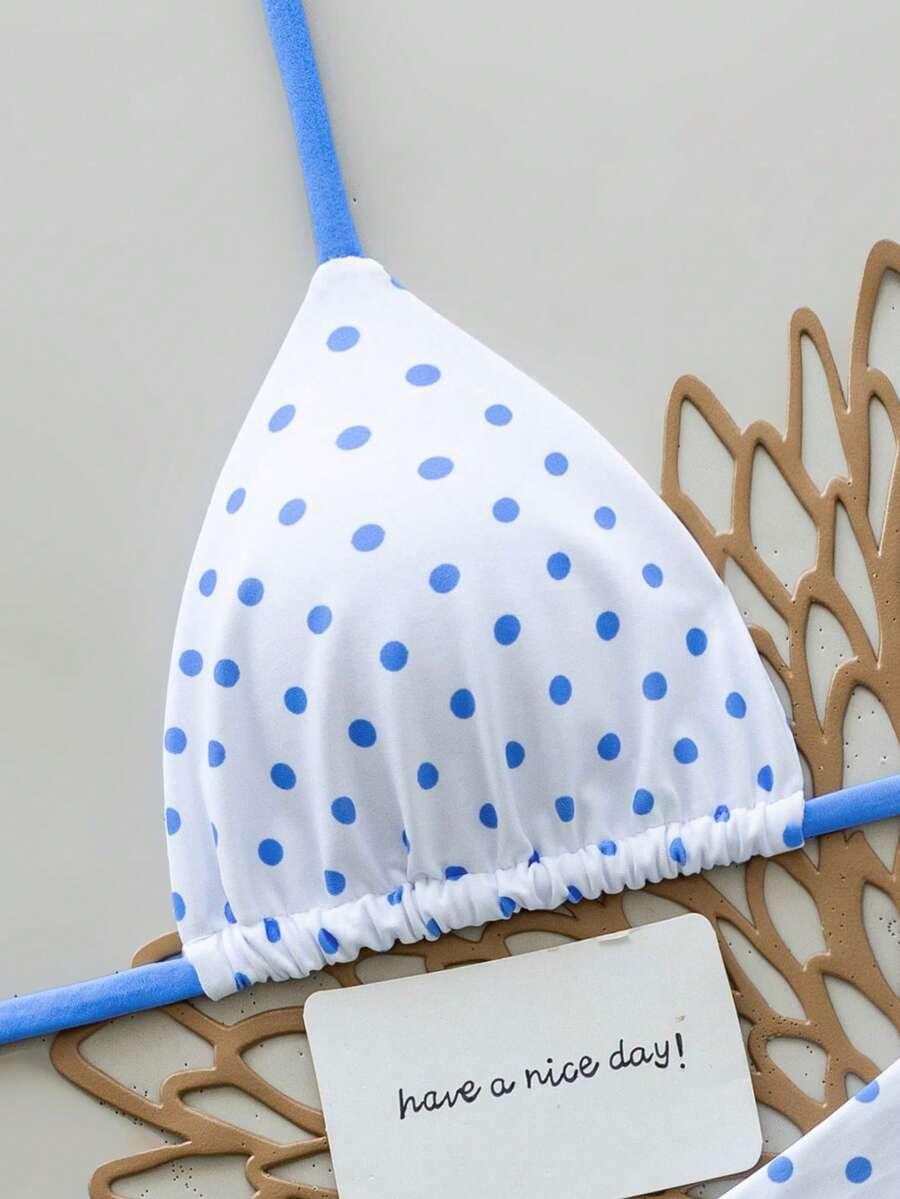 SHEIN DWUCZĘŚCIOWY STRÓJ KĄPIELOWY GROSZKI S09__M
