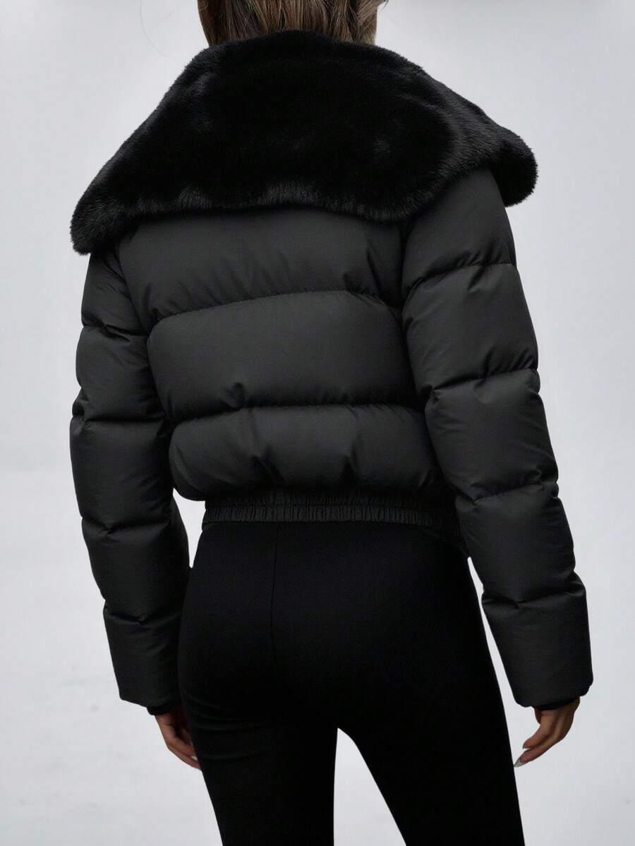 SHEIN CZARNA PIKOWANA KURTKA W01__L
